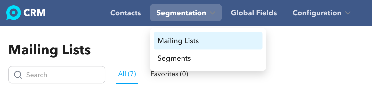 TruVISIBILITY CRM menu.