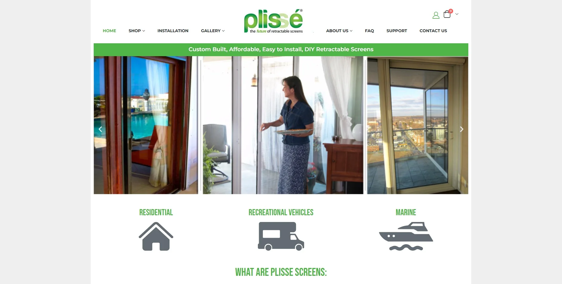 Plisse Screen Website
