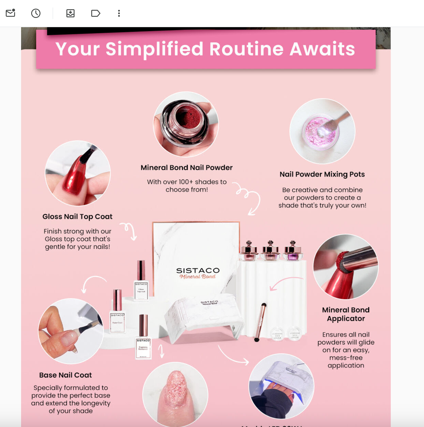 Content series email nail application guide.