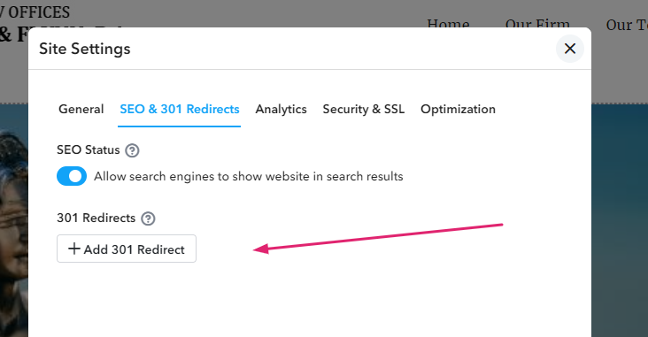 How TruVISIBILITY informs users of redirects on their sites.