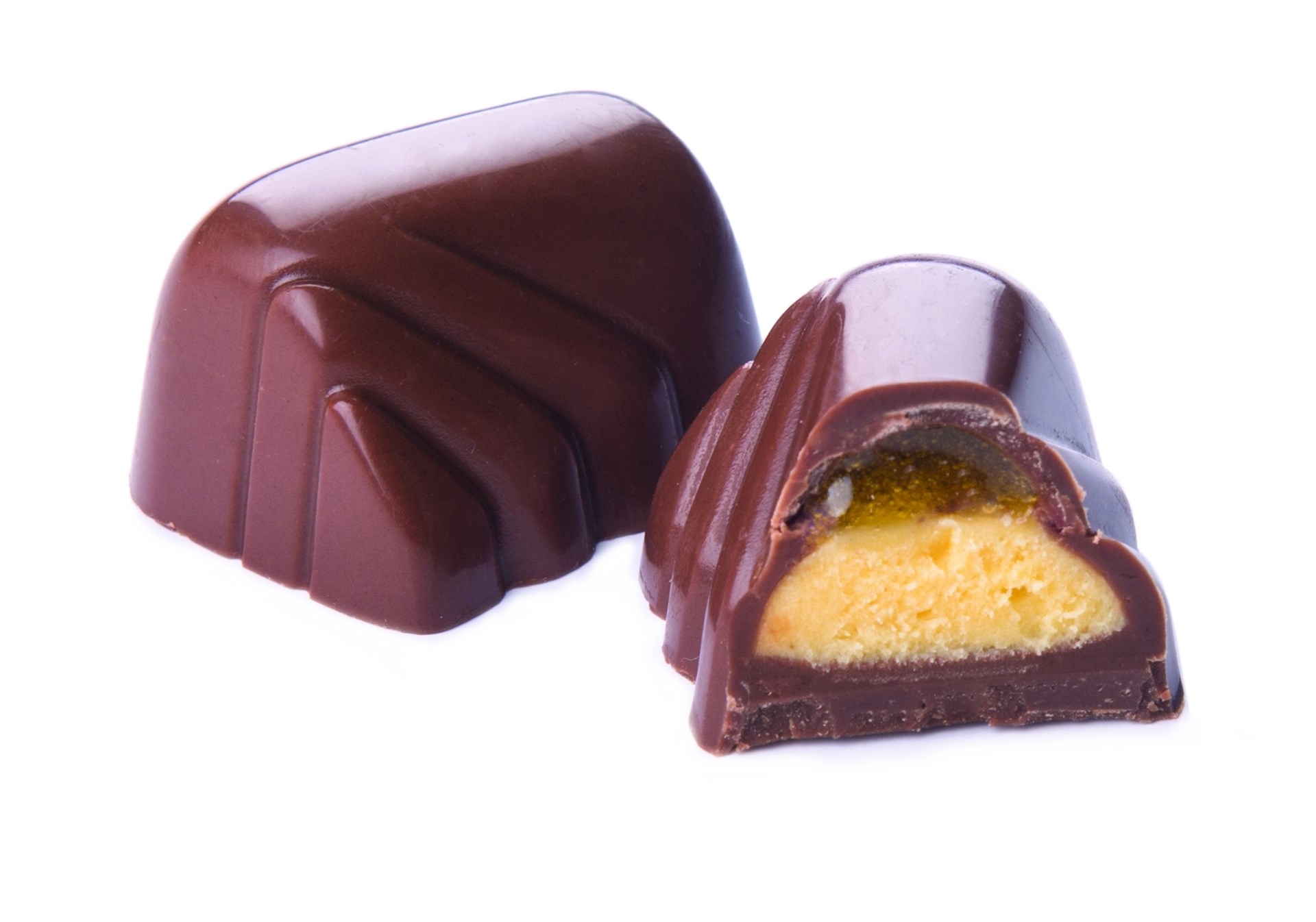 LOUISE-MARIE MILK CHOCOLATE, MANGO AND CORIANDER BY GENAUVA CHOCOLATES