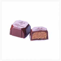 PRINCESS MILK CHOCOLATE, HAZELNUT CREAM WITH FEUILLETINE BY GENAUVA CHOCOLATES