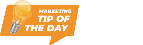 marketing tip of the day banner