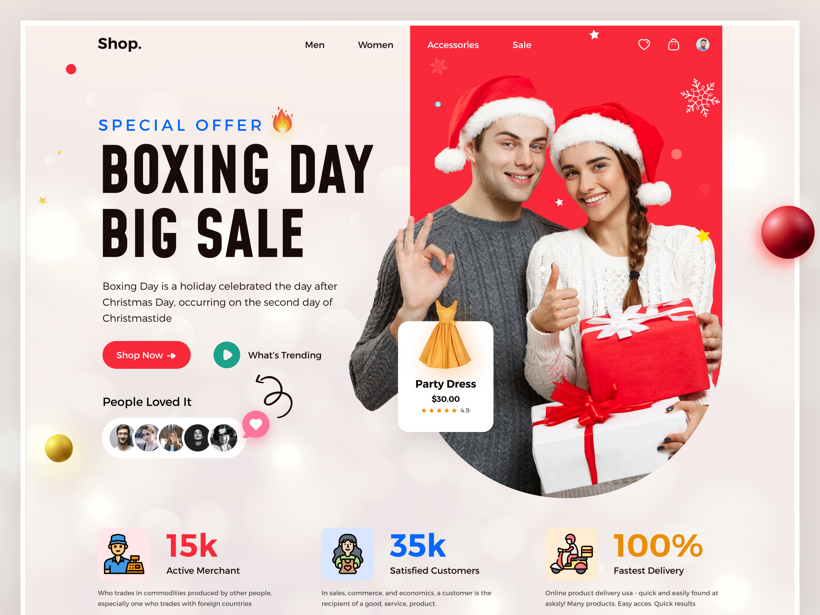 Christmas Sales Shop Landing Page by Oyolloo