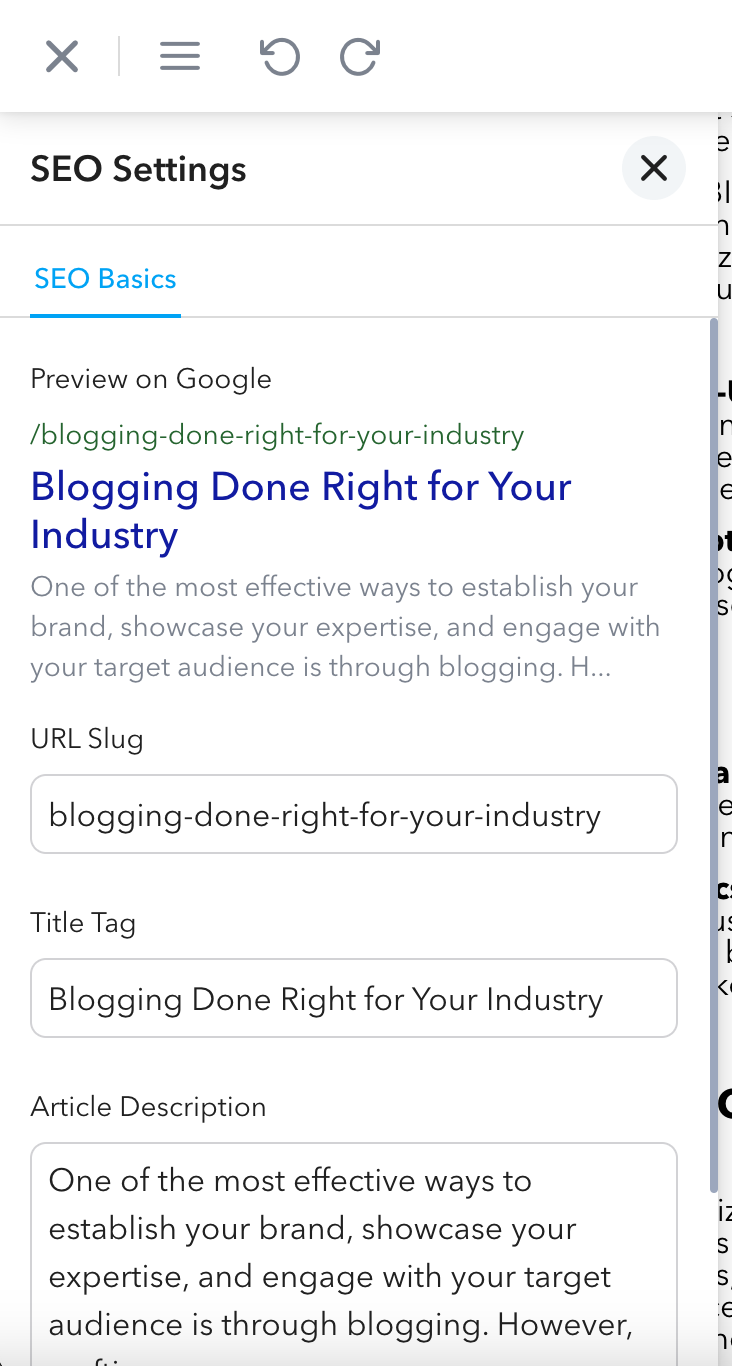 TruVISIBILITY Blogs SEO feature.