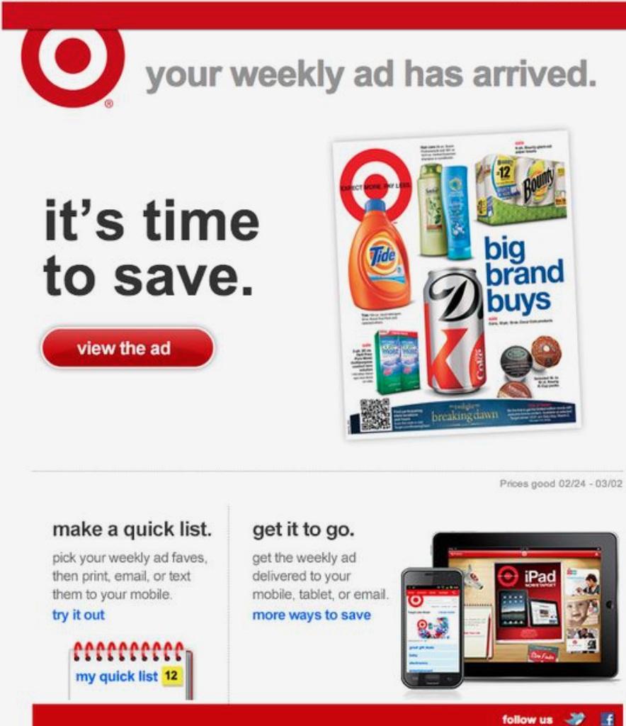 Target email blast