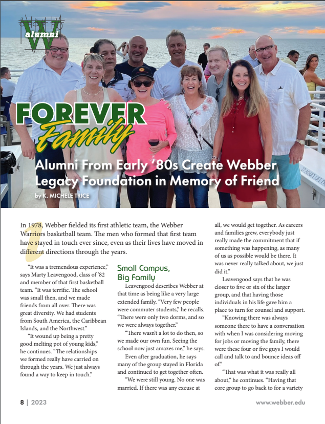 Webber Legacy Foundation Article