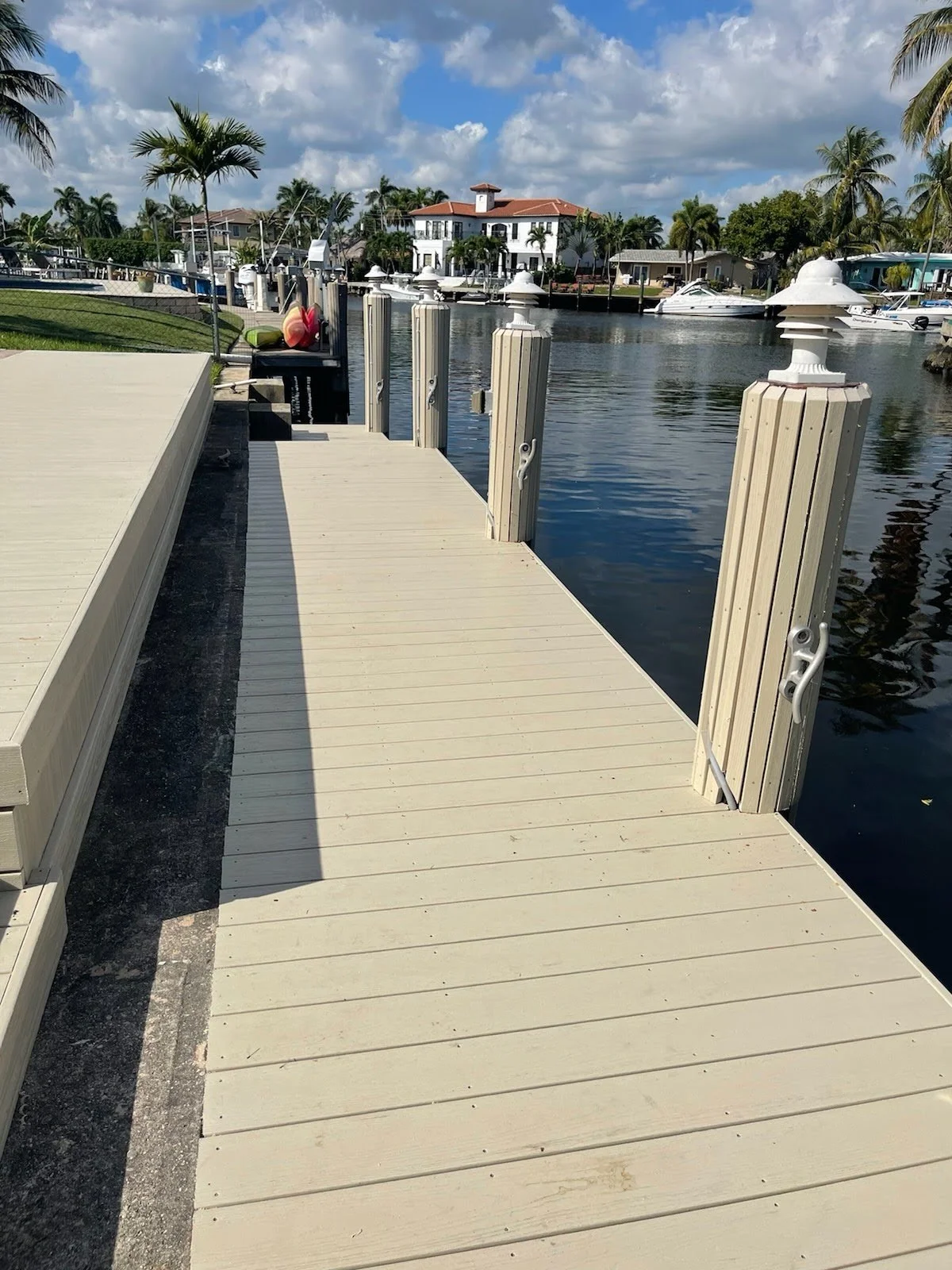 Finished New Dock Pilings: Fort Lauderdale, Florida