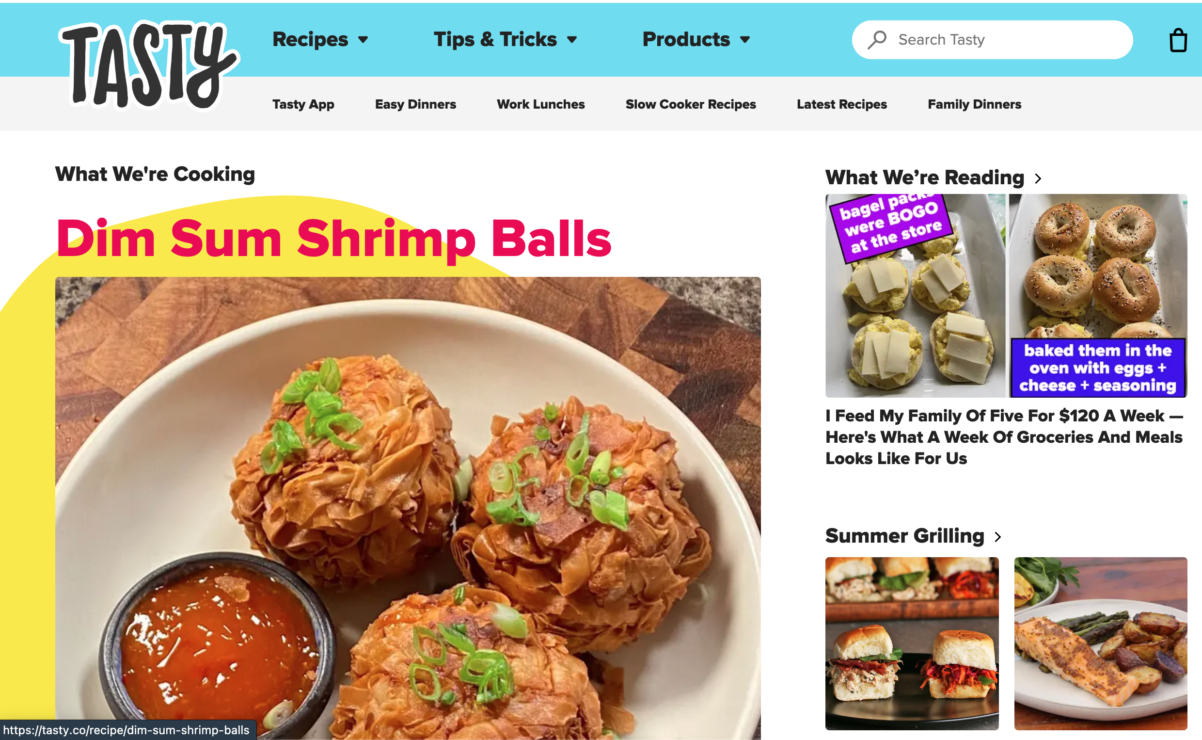 Tasty recipe blog site