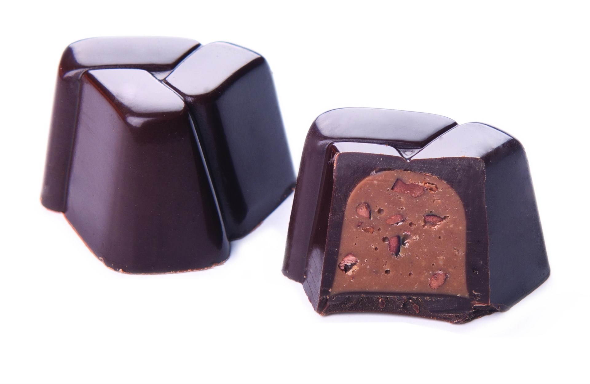 PRESTIGE DARK CHOCOLATE, HAZELNUT CREAM WITH COCOA NIBS BY GENAUVA CHOCOLATES BY GENAUVA CHOCOLATES