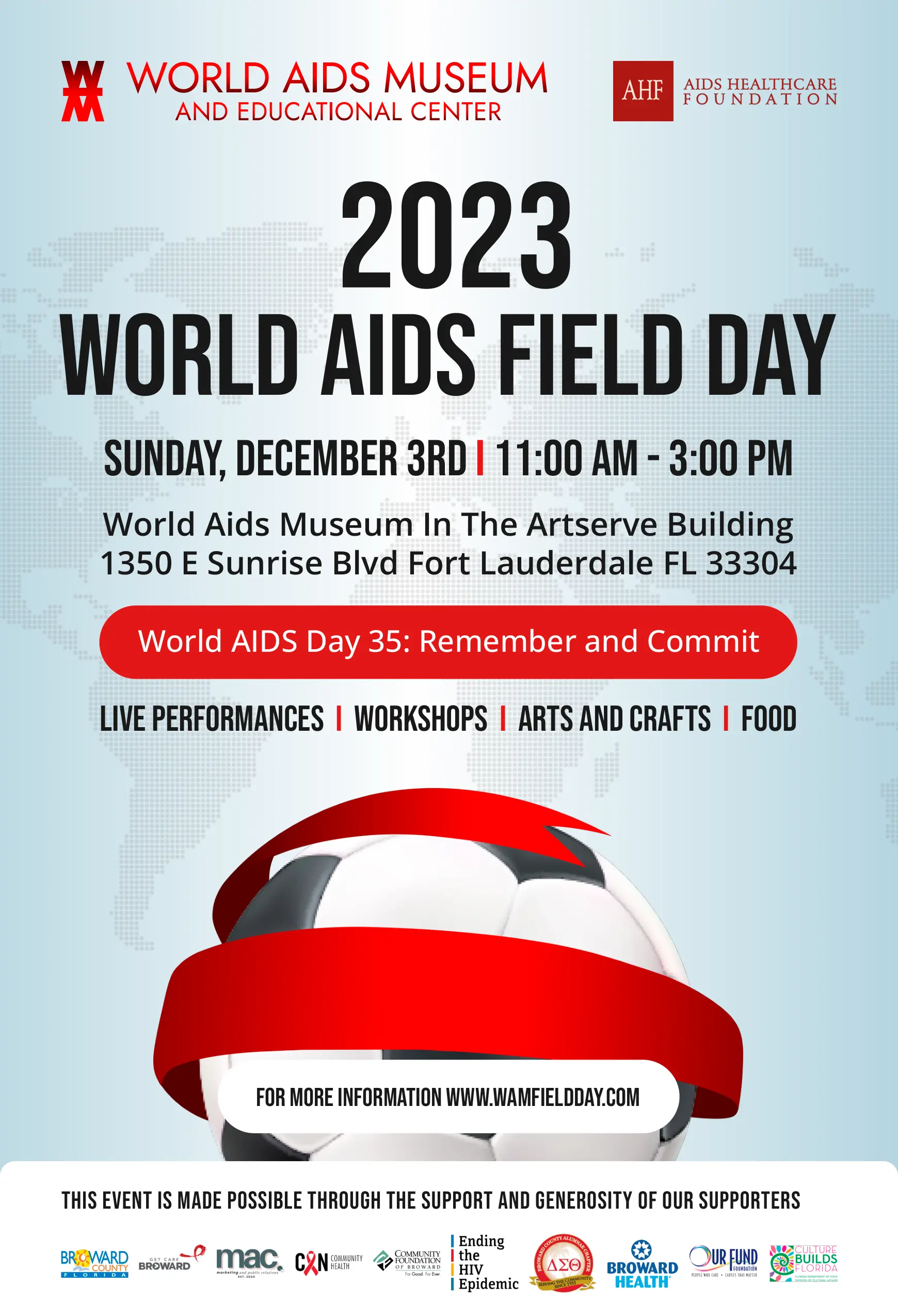 World Aids Field Day Print Flyer